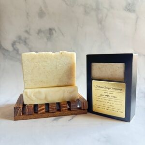 Just oats Handmade plant based unscented oatmeal soap.